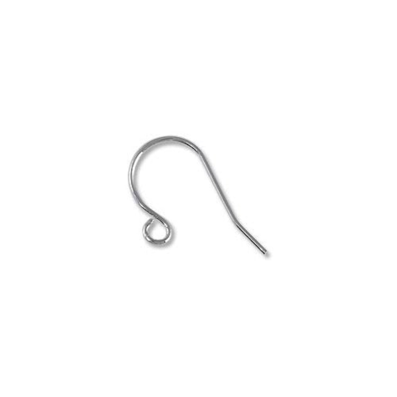 JewelrySupply Ear Wire - Shepards Hook 20mm Silver Plated (6-Pcs)